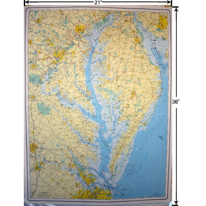 Chesapeake Bay Regional  Rolled Paper Wall Map